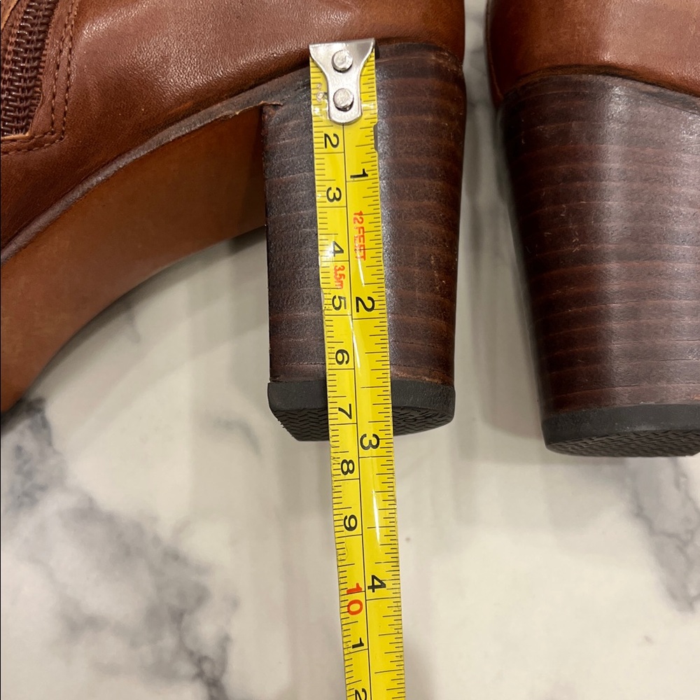 Chic Brown Leather Ankle Booties - Picture 9 of 9